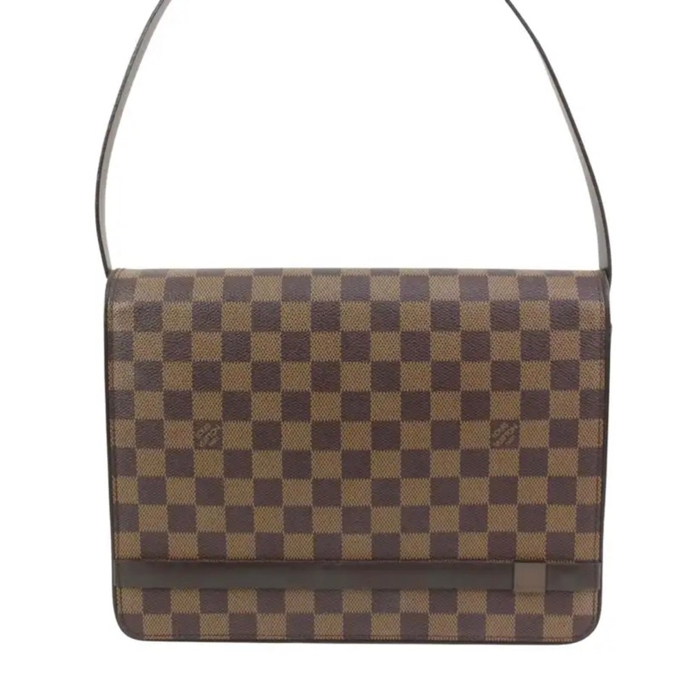 AUTHENTIC - Louis Vuitton Damier Ebene Tribeca Carre Flap Shoulder Bag